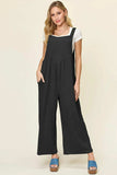 Double Take Full Size Texture Sleeveless Wide Leg Overall - Trendsi - Flyclothing LLC