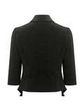 Three-Quarter Sleeve Blazer - Trendsi - Flyclothing LLC