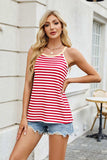 Contrast Striped Round Neck Cami - Trendsi - Flyclothing LLC