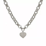 Heart Pendant Toggle Clasp Chain Necklace - Trendsi - Flyclothing LLC