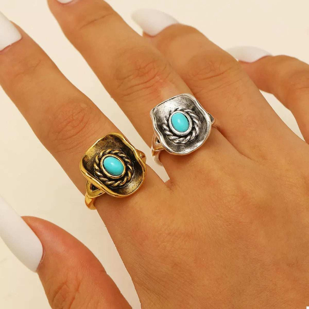 4 Piece Vintage Western Style Bull Head Rings - Trendsi - Flyclothing LLC