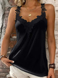 Full Size Lace Detail V-Neck Tank - Trendsi - Flyclothing LLC