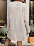 Round Neck Long Sleeve Mini Dress - Trendsi - Flyclothing LLC