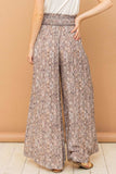 And The Why Printed Smocked Waist Slit Wide Leg Pants - Trendsi - Flyclothing LLC