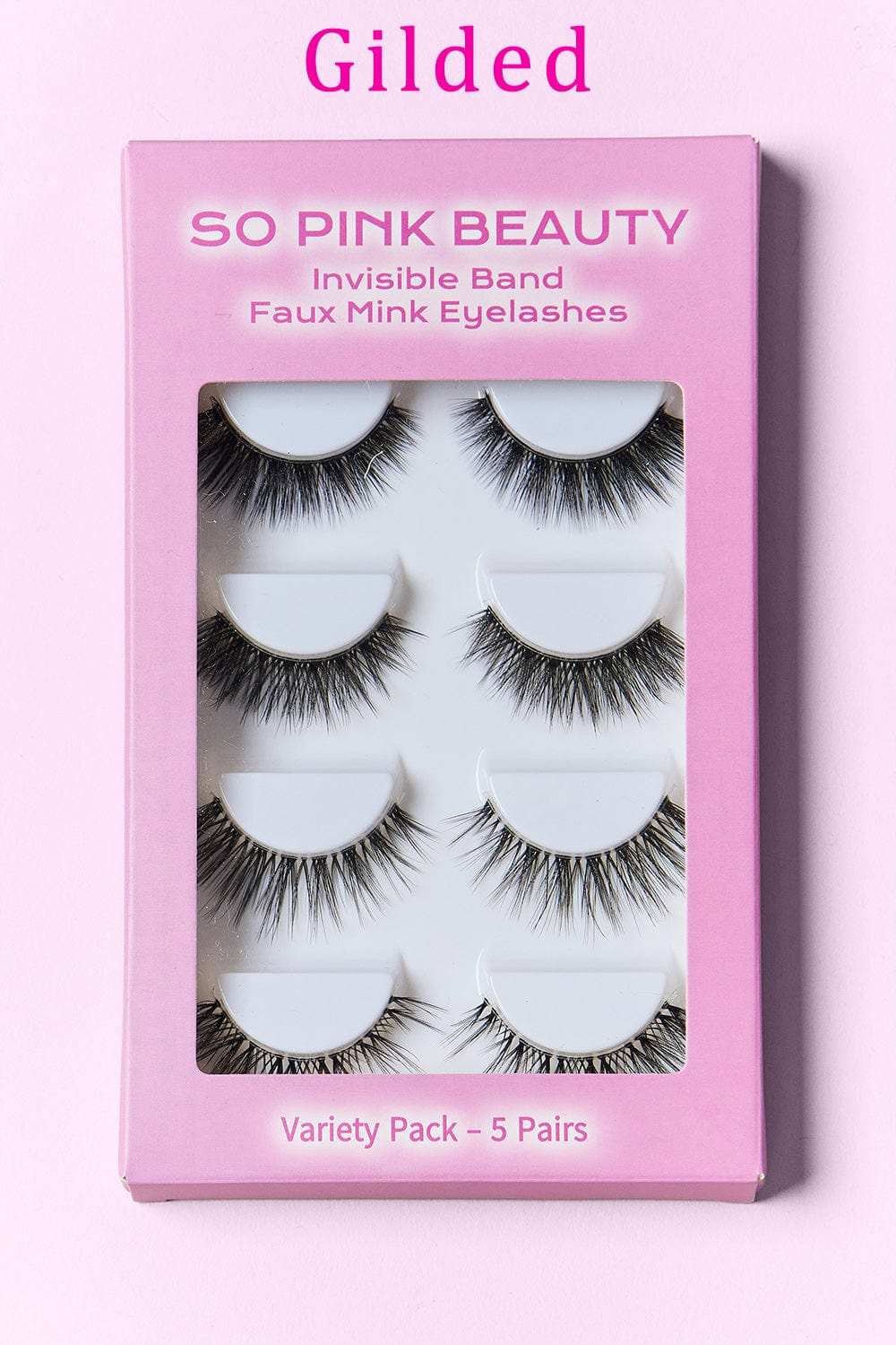 SO PINK BEAUTY Faux Mink Eyelashes Variety Pack 5 Pairs - Trendsi - Flyclothing LLC