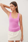 Be Cool Scoop Neck Wide Strap Tank - Trendsi - Flyclothing LLC