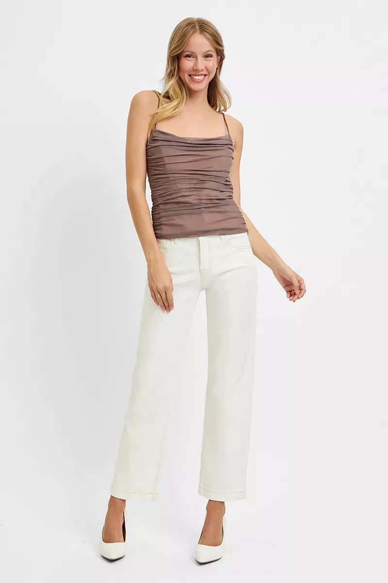 RISEN Full Size Tummy Control Mid Rise Ankle Straight Jeans Plus Size - Trendsi - Flyclothing LLC