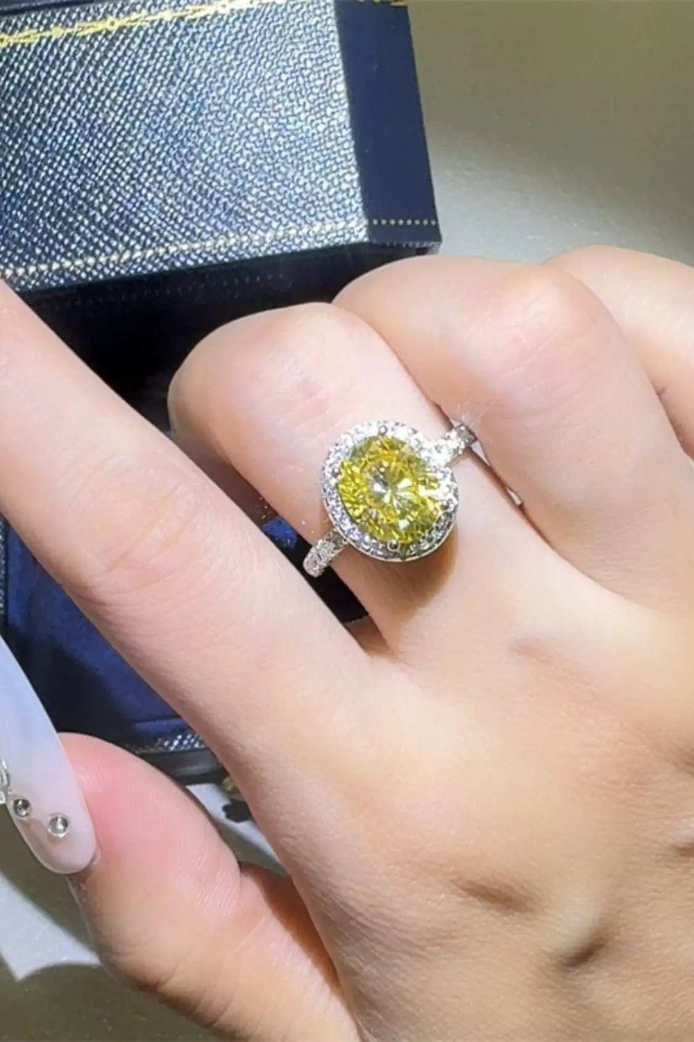 3 Carat Moissanite 925 Sterling Silver Ring - Trendsi - Flyclothing LLC