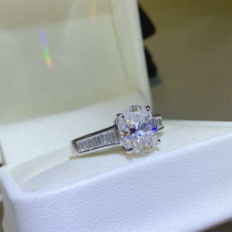 3 Carat Moissanite 925 Sterling Silver Ring - Trendsi - Flyclothing LLC