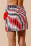 SO ME Contrast Bow Knot Pocket Fourth Of July Denim Skirt - Trendsi - Flyclothing LLC