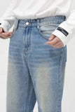 Washed Mid Rise Jeans with Pockets - Trendsi - Flyclothing LLC
