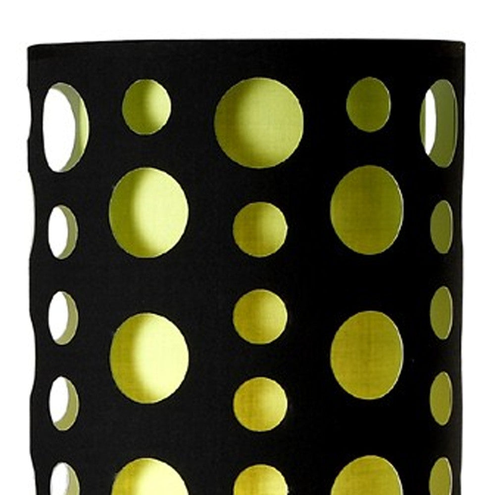 66" Steel Novelty Floor Lamp With Black And Green Drum Shade - Homeroots - Flyclothing LLC