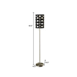 66" Steel Novelty Floor Lamp With Black And White Drum Shade - Homeroots - Flyclothing LLC