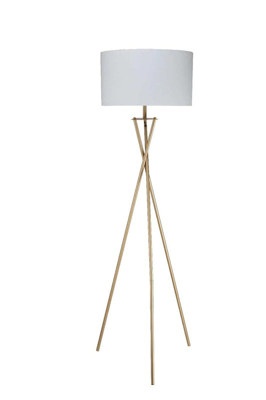 Minimalist Gold Metal Floor Lamp - Homeroots - Flyclothing LLC