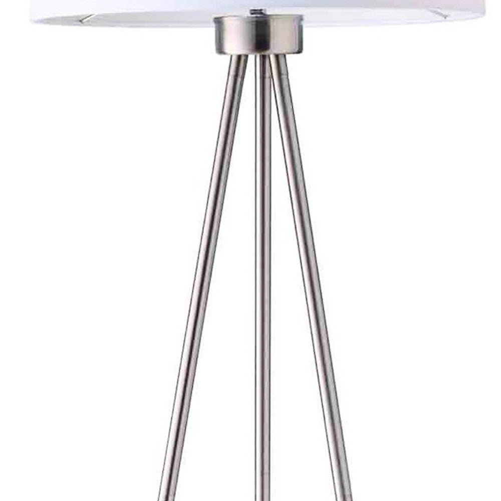 59" White Tripod Floor Lamp With White Drum Shade - Homeroots - Flyclothing LLC