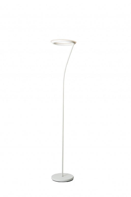 73" White LED Torchiere Floor Lamp - Homeroots