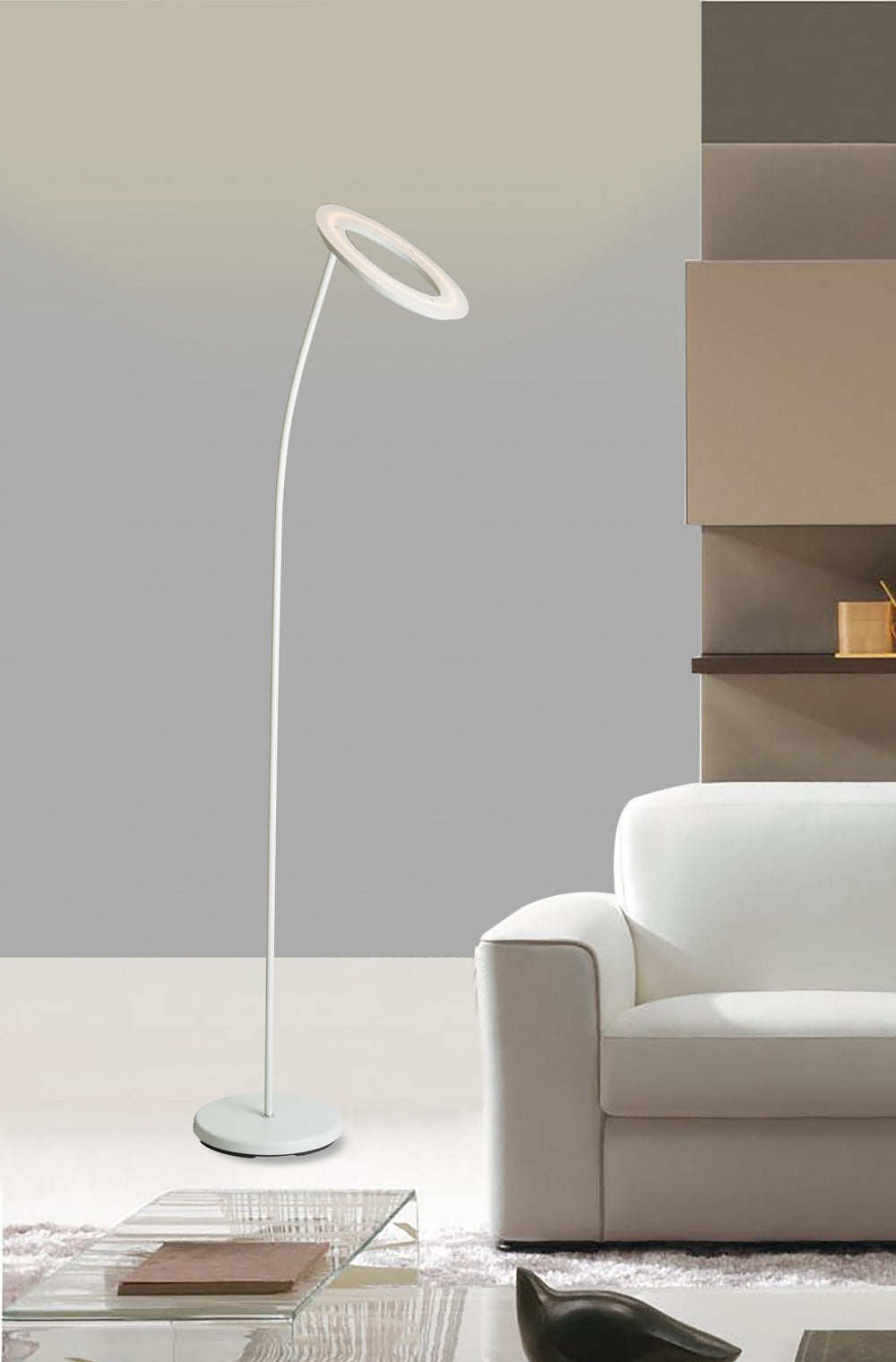 73" White LED Torchiere Floor Lamp - Homeroots - Flyclothing LLC