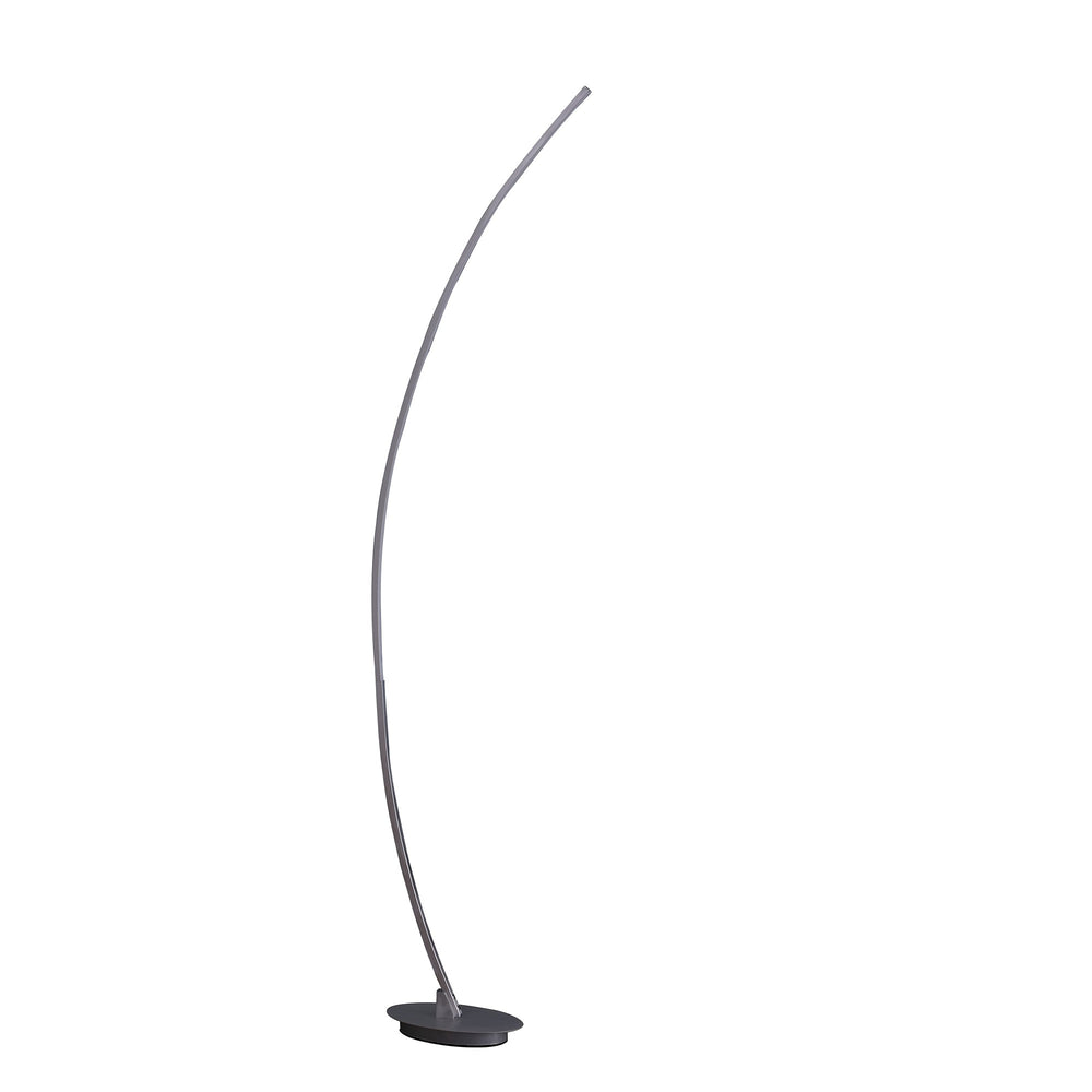62" Silver And Soft White Arc LED Floor Lamp - Homeroots - Flyclothing LLC