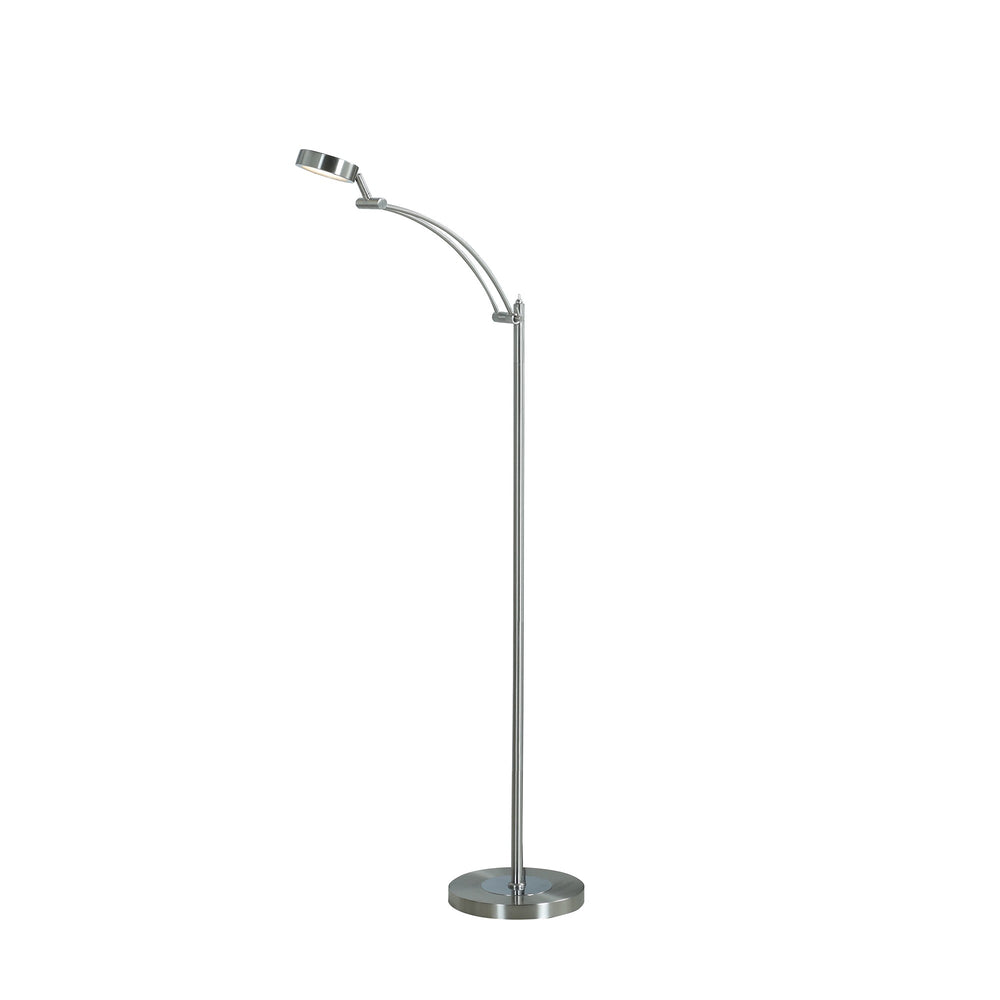 54" Nickel Adjustable LED Task Floor Lamp - Homeroots - Flyclothing LLC