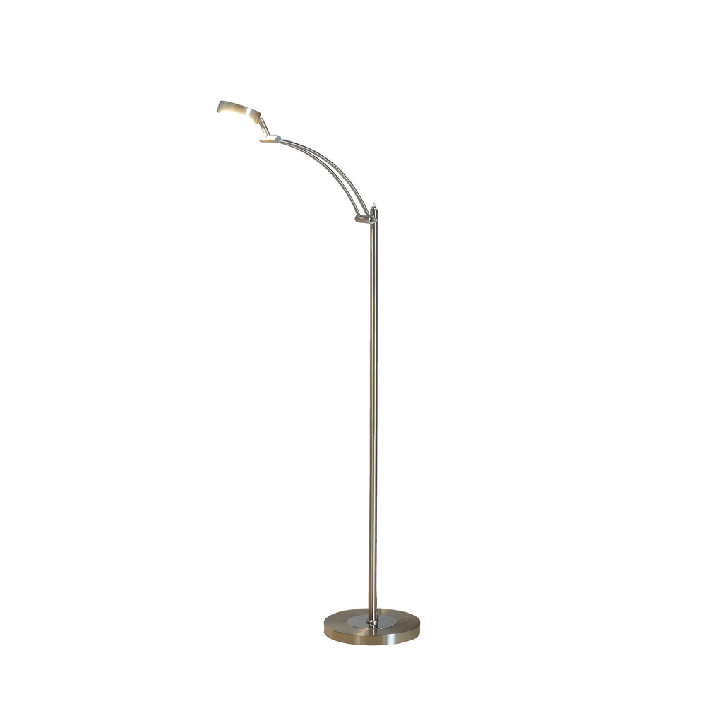 54" Nickel Adjustable LED Task Floor Lamp - Homeroots - Flyclothing LLC