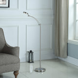 54" Nickel Adjustable LED Task Floor Lamp - Homeroots - Flyclothing LLC