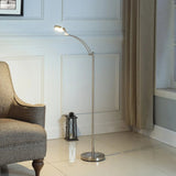 54" Nickel Adjustable LED Task Floor Lamp - Homeroots - Flyclothing LLC