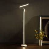 51" White LED Novelty Curvy Spiral Floor Lamp - Homeroots - Flyclothing LLC