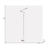 51" White LED Novelty Curvy Spiral Floor Lamp - Homeroots - Flyclothing LLC