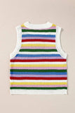 Contrast Round Neck Sweater Vest - Trendsi - Flyclothing LLC