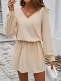 Cutout V-Neck Long Sleeve Mini Dress - Trendsi - Flyclothing LLC