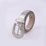 PU Leather Rhinestone Belt - Trendsi - Flyclothing LLC