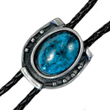 Rockmount Ranch Ware Pewter Horseshoe Bolo with Turquoise - Rockmount Clothing - Flyclothing LLC