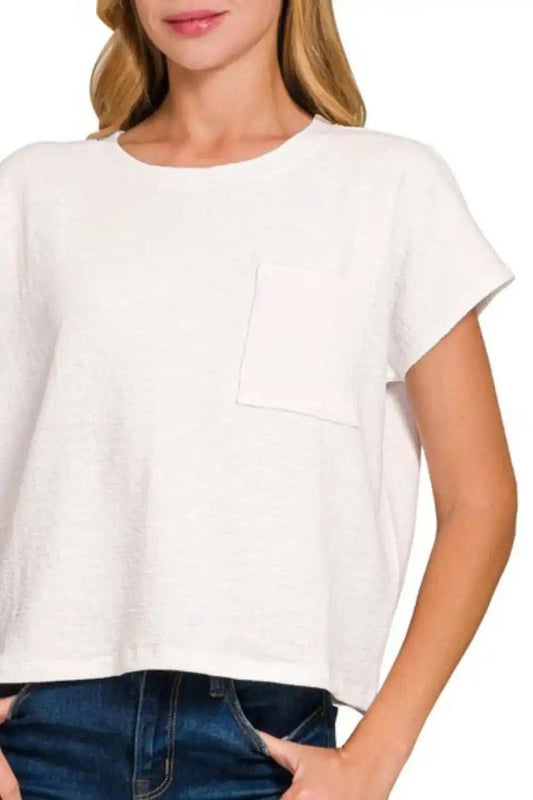 Zenana Round Neck Short Sleeve T-Shirt - Trendsi - Flyclothing LLC