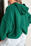 Exposed Seam Long Sleeve Hoodie - Trendsi - Flyclothing LLC