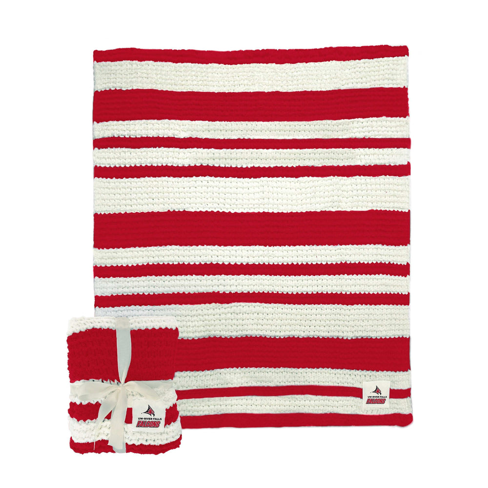 Wisconsin - River Falls Cable Knit Throw 50x60 - Logo Brands - Flyclothing LLC