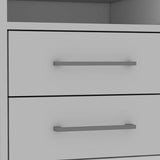 White Open Compartment Two Drawer Nightstand - Homeroots - Flyclothing LLC