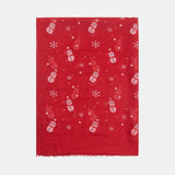 Fringe Snowman Polyester Scarf - Trendsi - Flyclothing LLC