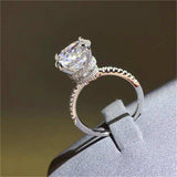 5 Carat Moissanite 925 Sterling Silver Ring - Trendsi - Flyclothing LLC