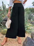 High Waist Wide Leg Pants - Trendsi - Flyclothing LLC