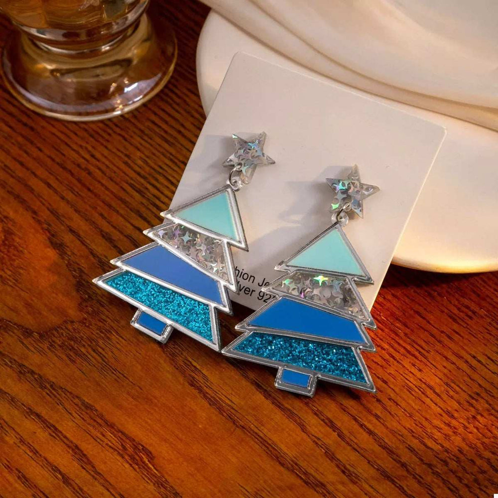 Christmas Tree Dangle Earrings - Trendsi - Flyclothing LLC