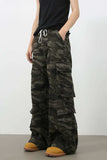 Men's Camouflage Wide Leg Jeans with Cargo Pockets - Trendsi - Flyclothing LLC