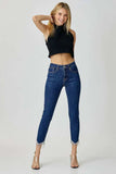 RISEN Full Size Embellished Mid Rise Crop Skinny Jeans - Trendsi - Flyclothing LLC