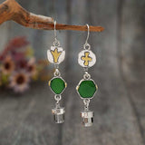 Alloy Asymmetric Earrings - Trendsi - Flyclothing LLC