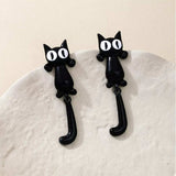 Alloy Cat Earrings - Trendsi - Flyclothing LLC
