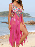 Fringe Spaghetti Strap Cover-Up - Trendsi - Flyclothing LLC