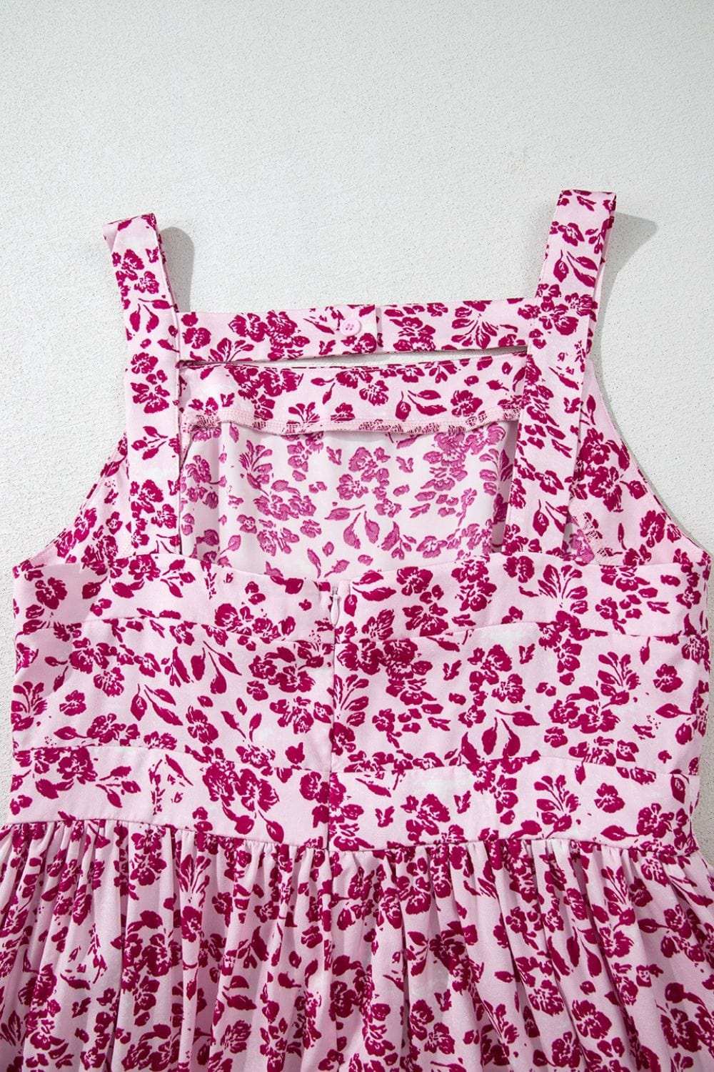 Floral Cutout Back Square Neck Maxi Dress - Trendsi - Flyclothing LLC