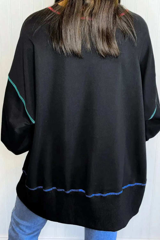 Pumpkin & Flower Graphic Long Sleeve Sweatshirt - Trendsi - Flyclothing LLC