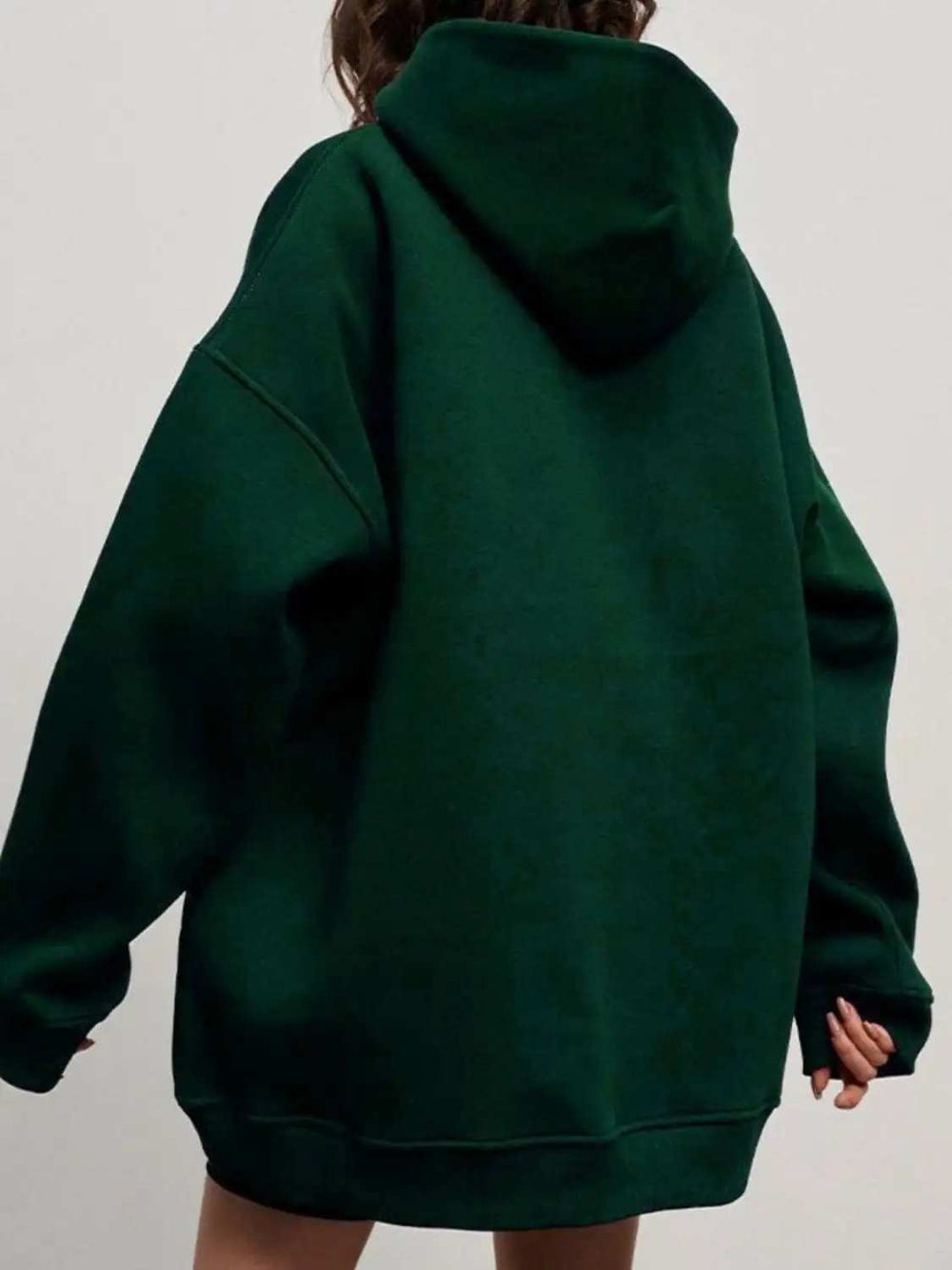 Pocketed Dropped Shoulder Long Sleeve Hoodie - Trendsi - Flyclothing LLC