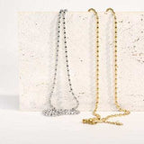 Titanium Steel Beaded Necklace - Trendsi - Flyclothing LLC