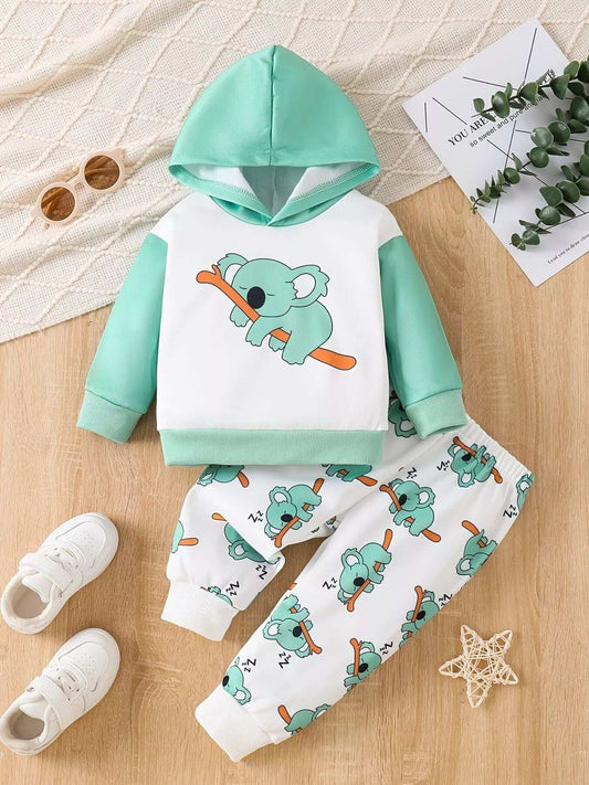 Children's Koala Graphic Hoodie & Pants Set - Trendsi - Flyclothing LLC